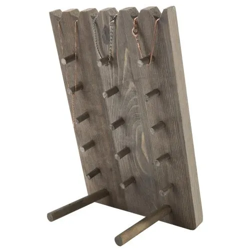 Gray Barn Wood Necklace Holder, Set of 3