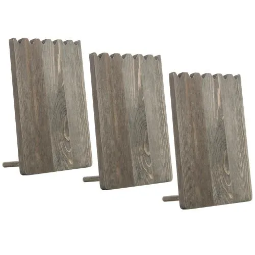 Gray Barn Wood Necklace Holder, Set of 3