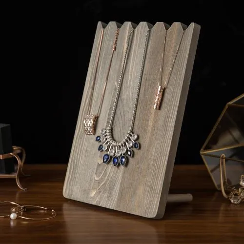 Gray Barn Wood Necklace Holder, Set of 3