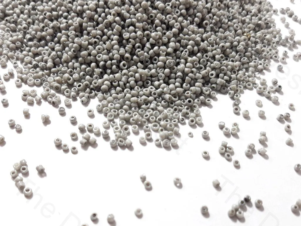 Gray Opaque Dyed Rocaille Seed Beads (Wholesale)