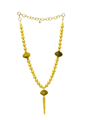 Hailey Gold Plated Pearl Necklace