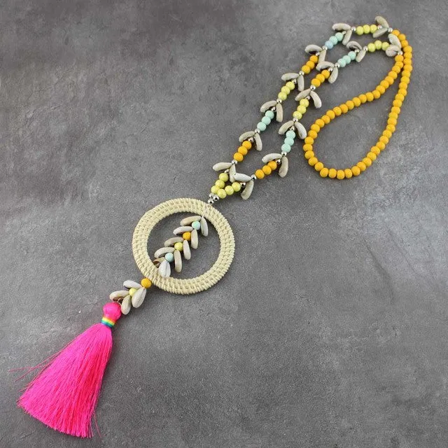 Handmade Long Colourful Necklace