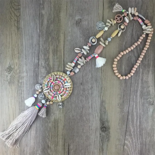 Handmade Long Colourful Necklace