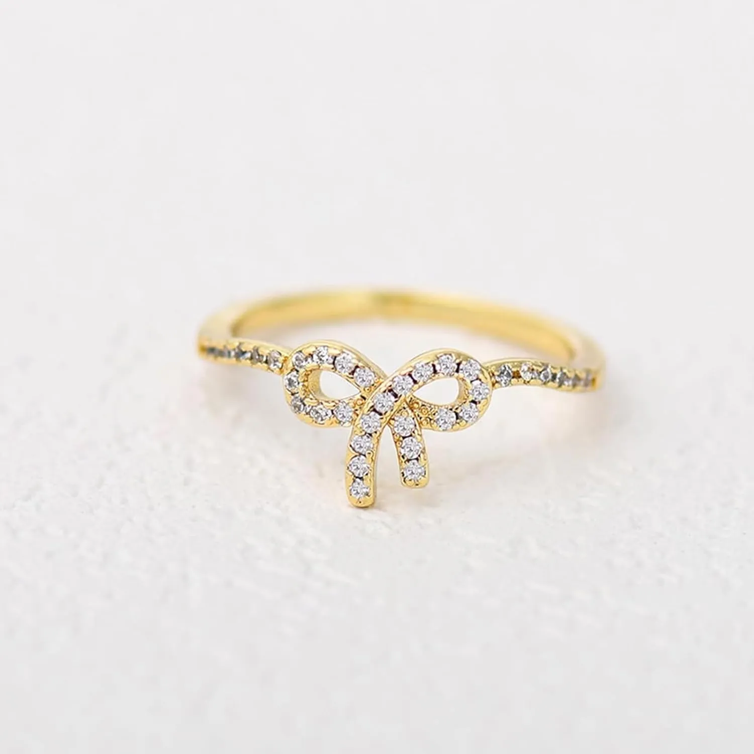 Harry and Henry Bow Knot Ring for Women Gold Bow Ring Dainty Stackable Rings Fashion Bow Jewelry Gift