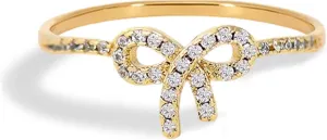 Harry and Henry Bow Knot Ring for Women Gold Bow Ring Dainty Stackable Rings Fashion Bow Jewelry Gift