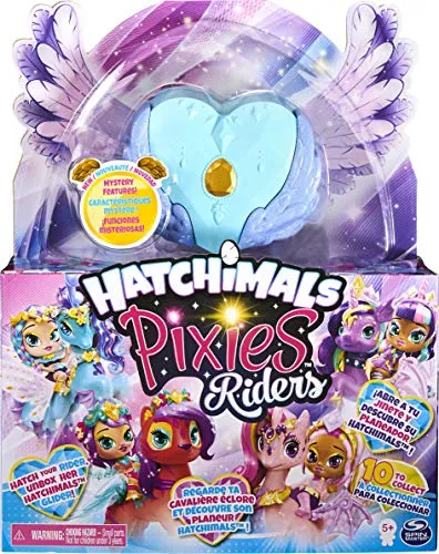 Hatchimals Pixies Riders, Lagoon Lily Pixie and Seastallion Glider Set with Mystery Feature