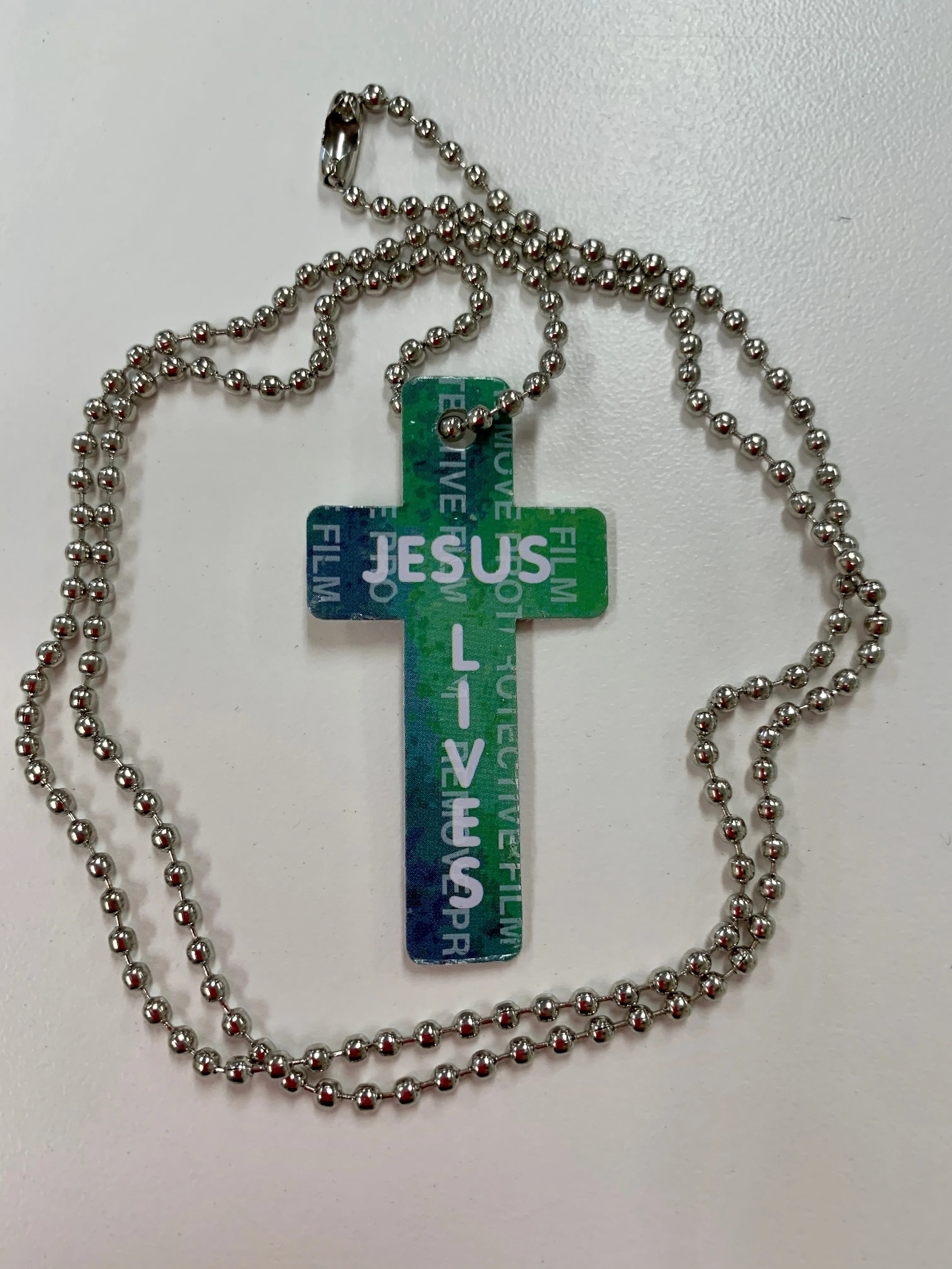 He Lives Cross-Shaped Dog Tag Necklaces - Tap to see all 3 styles!