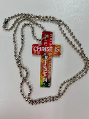 He Lives Cross-Shaped Dog Tag Necklaces - Tap to see all 3 styles!
