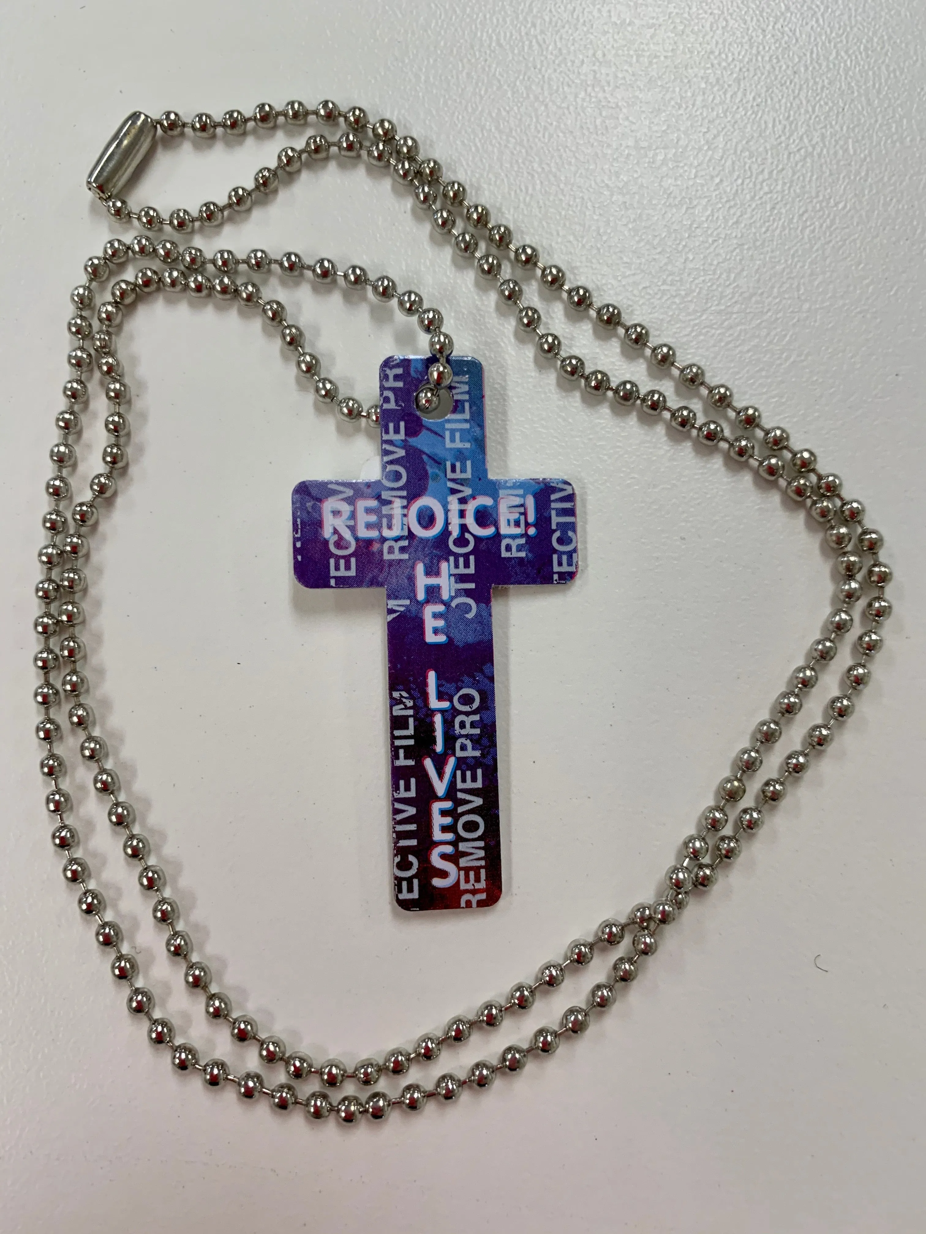He Lives Cross-Shaped Dog Tag Necklaces - Tap to see all 3 styles!