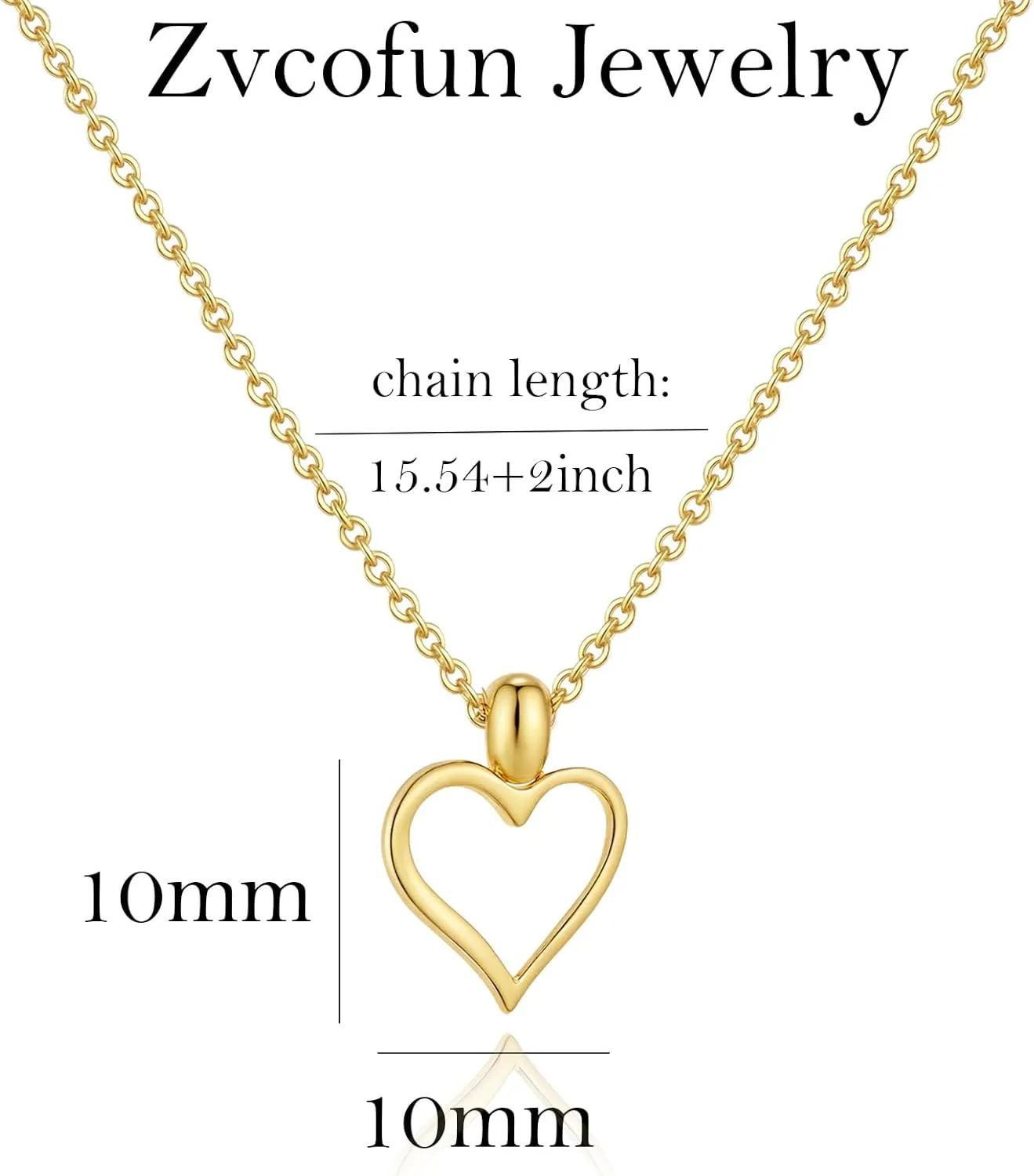 Heart Necklace - Dainty 14K Gold Necklaces for Women Trendy Small Heart Pendant Simple Choker Neckace Gold Jewelry for Women Gifts