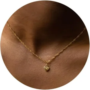 Heart Necklace - Dainty 14K Gold Necklaces for Women Trendy Small Heart Pendant Simple Choker Neckace Gold Jewelry for Women Gifts