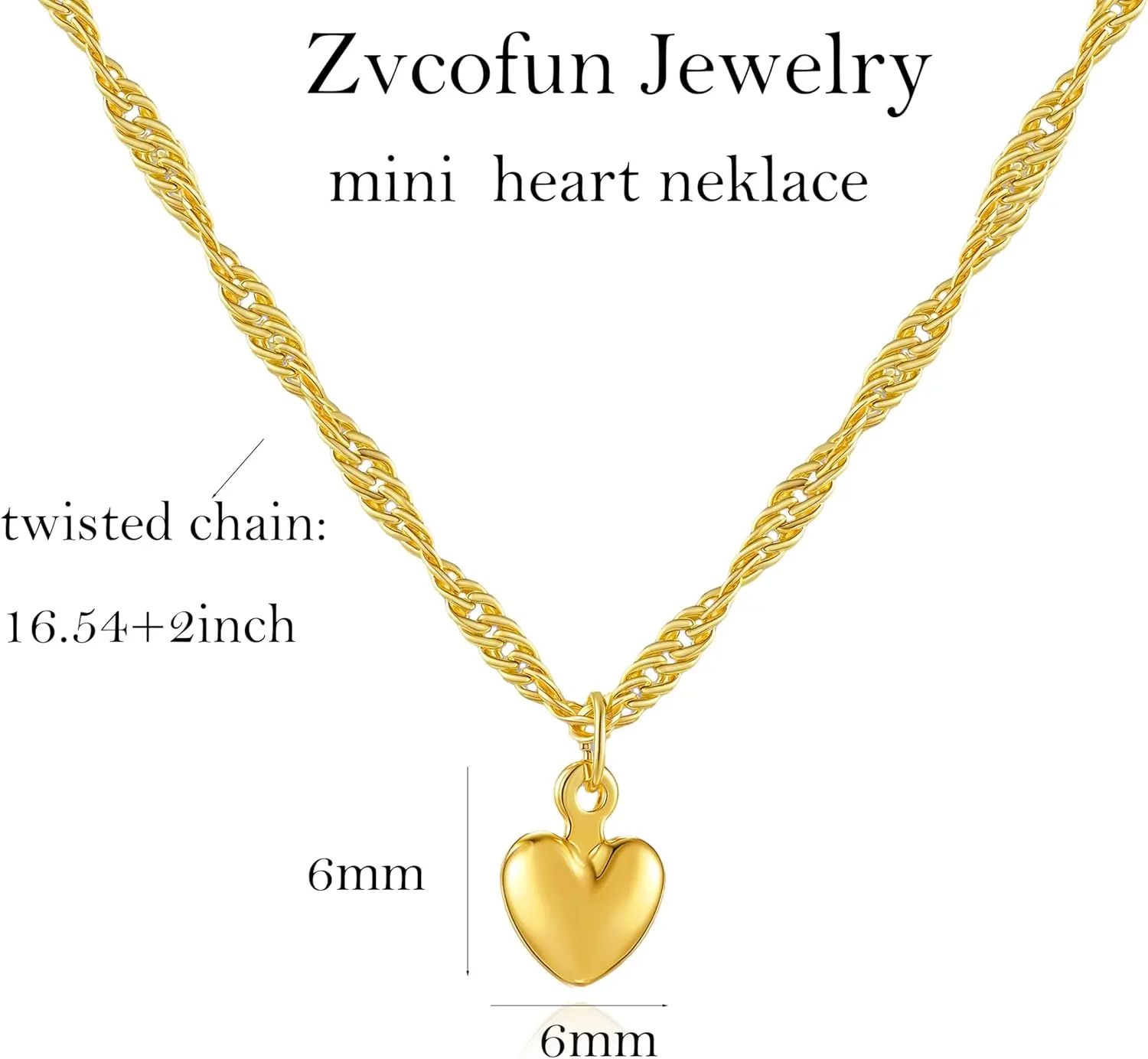 Heart Necklace - Dainty 14K Gold Necklaces for Women Trendy Small Heart Pendant Simple Choker Neckace Gold Jewelry for Women Gifts