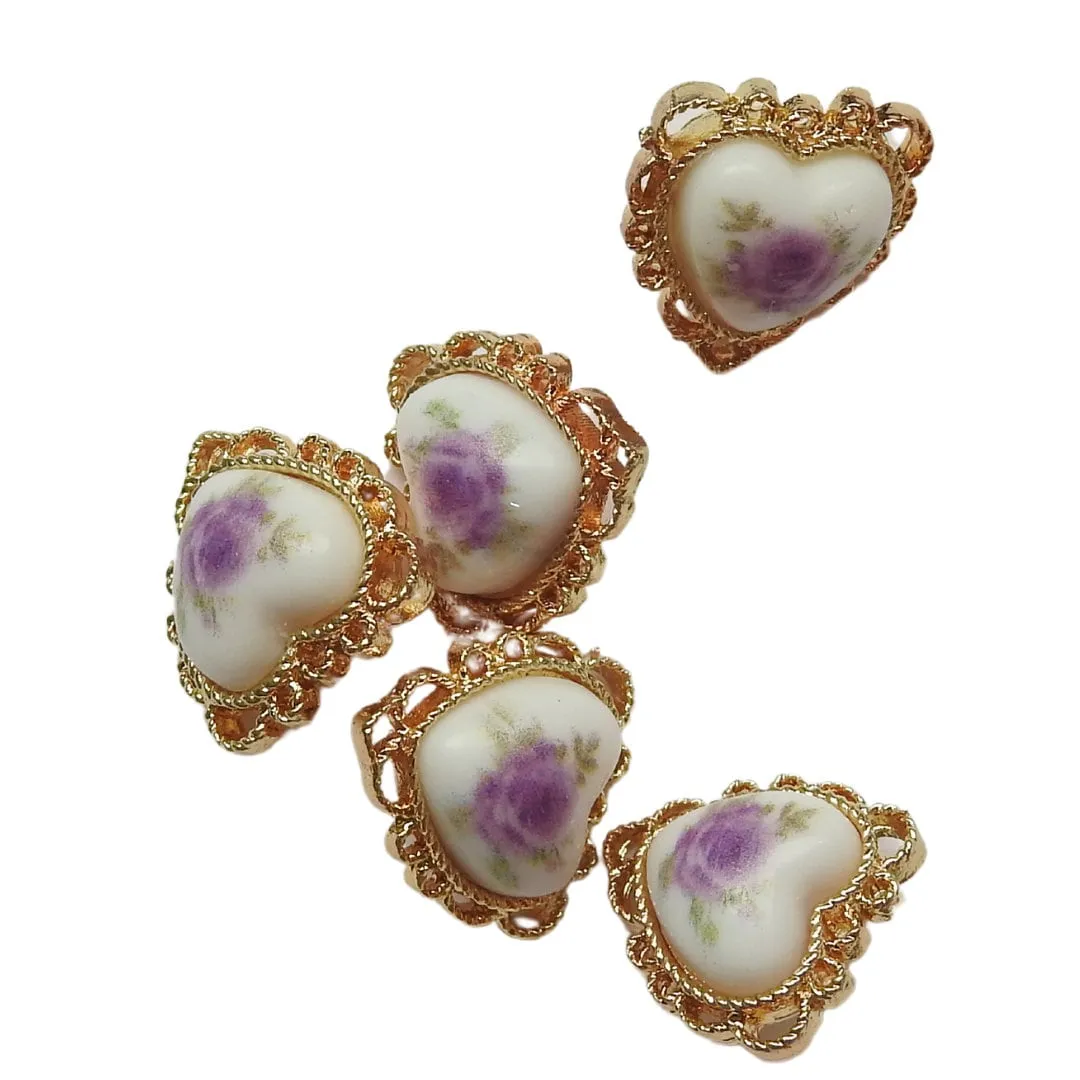 Heart- Shaped Decorative Fasteners