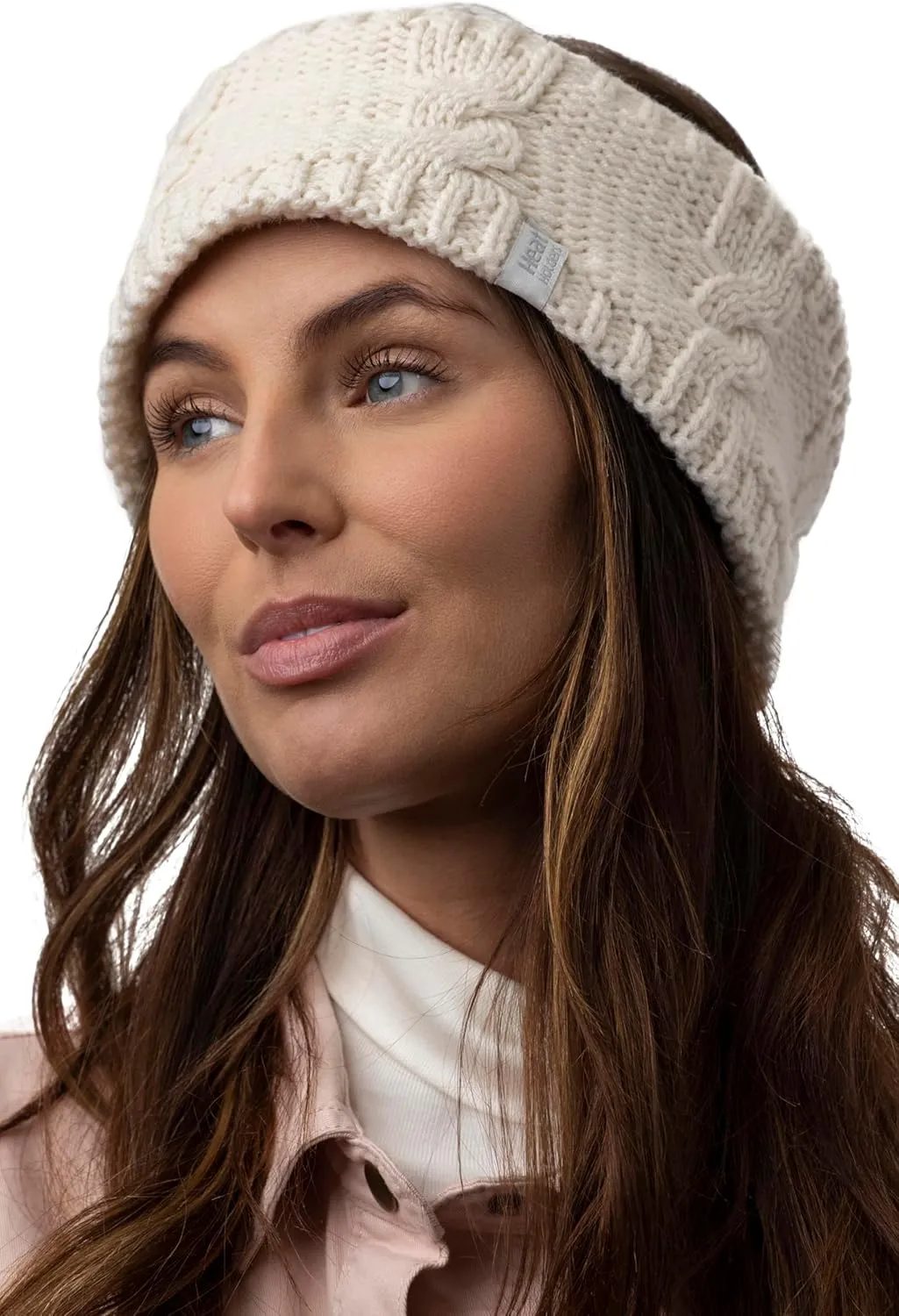 HEAT HOLDERS - Womens Warm Fleece Lined Knit Thermal Winter Ear Warmer Headband