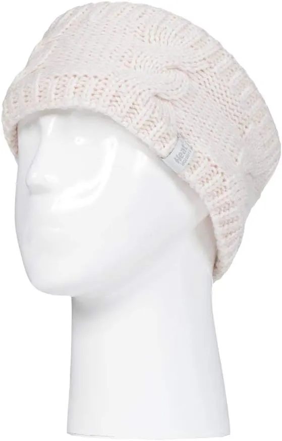 HEAT HOLDERS - Womens Warm Fleece Lined Knit Thermal Winter Ear Warmer Headband