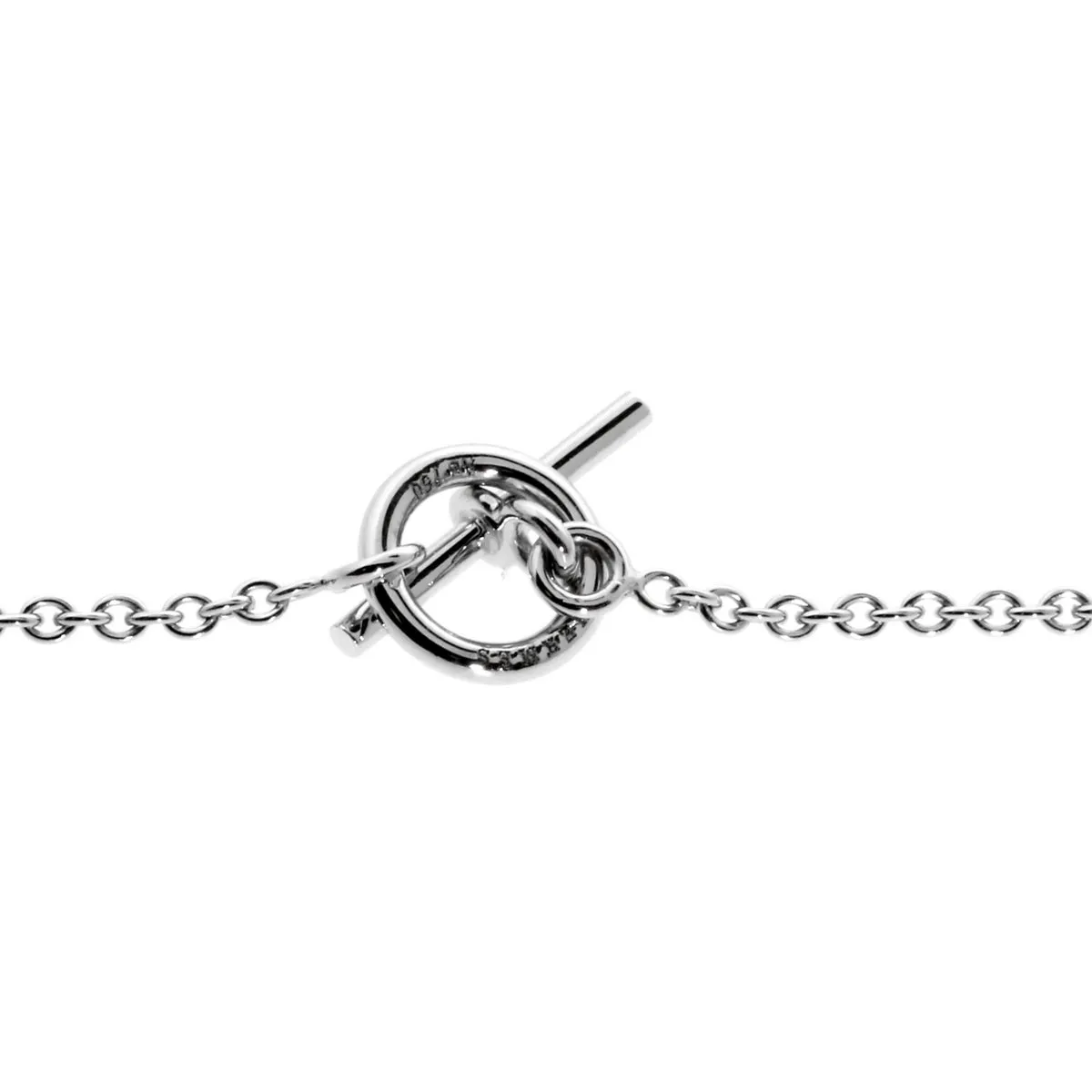 Hermes Diamond H White Gold Necklace