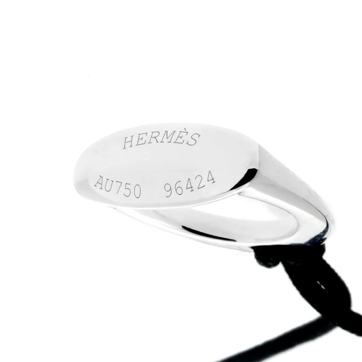 Hermes Stirrup White Gold Necklace