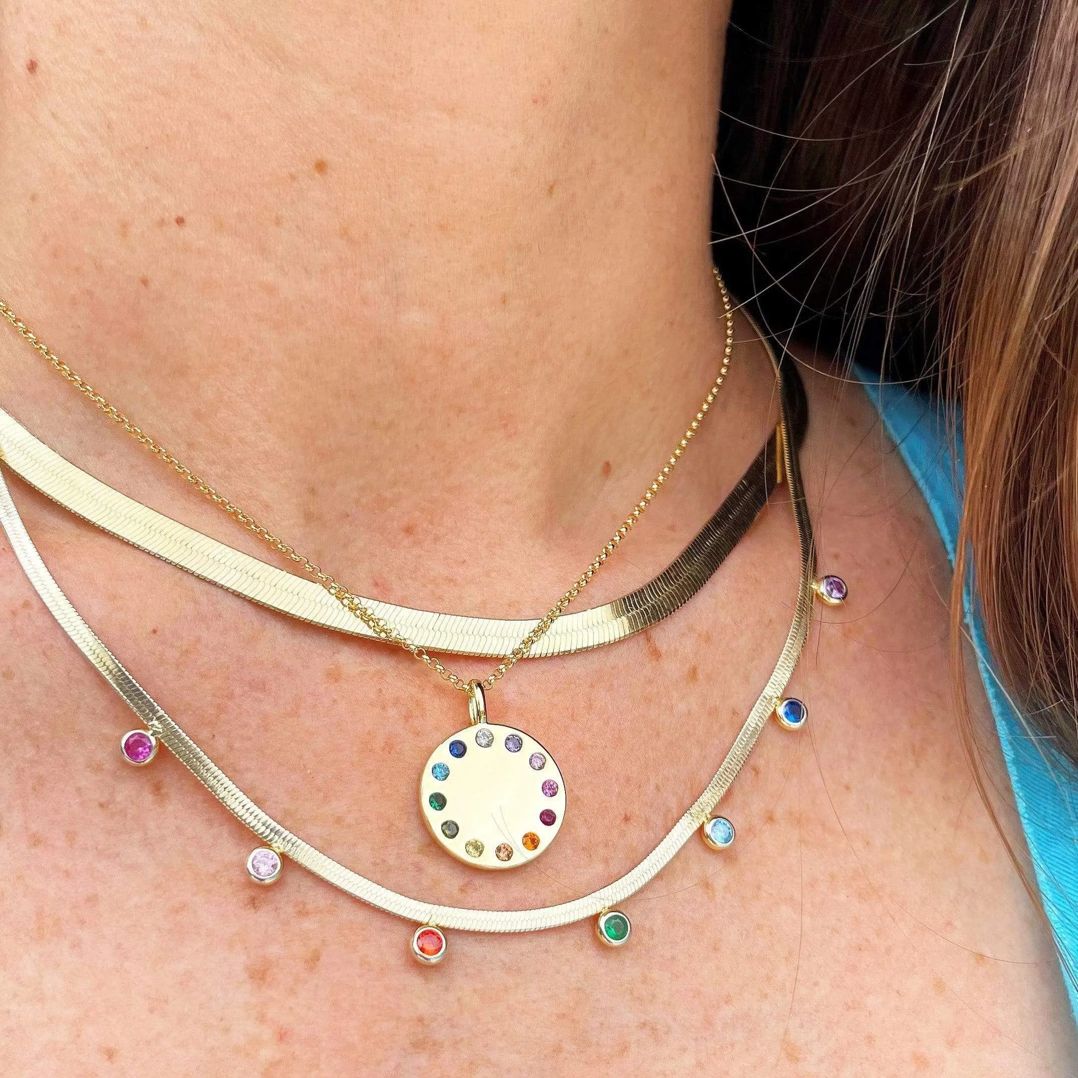 Herringbone | Rainbow Necklace