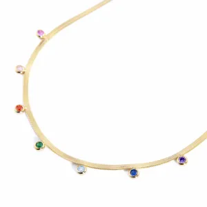 Herringbone | Rainbow Necklace