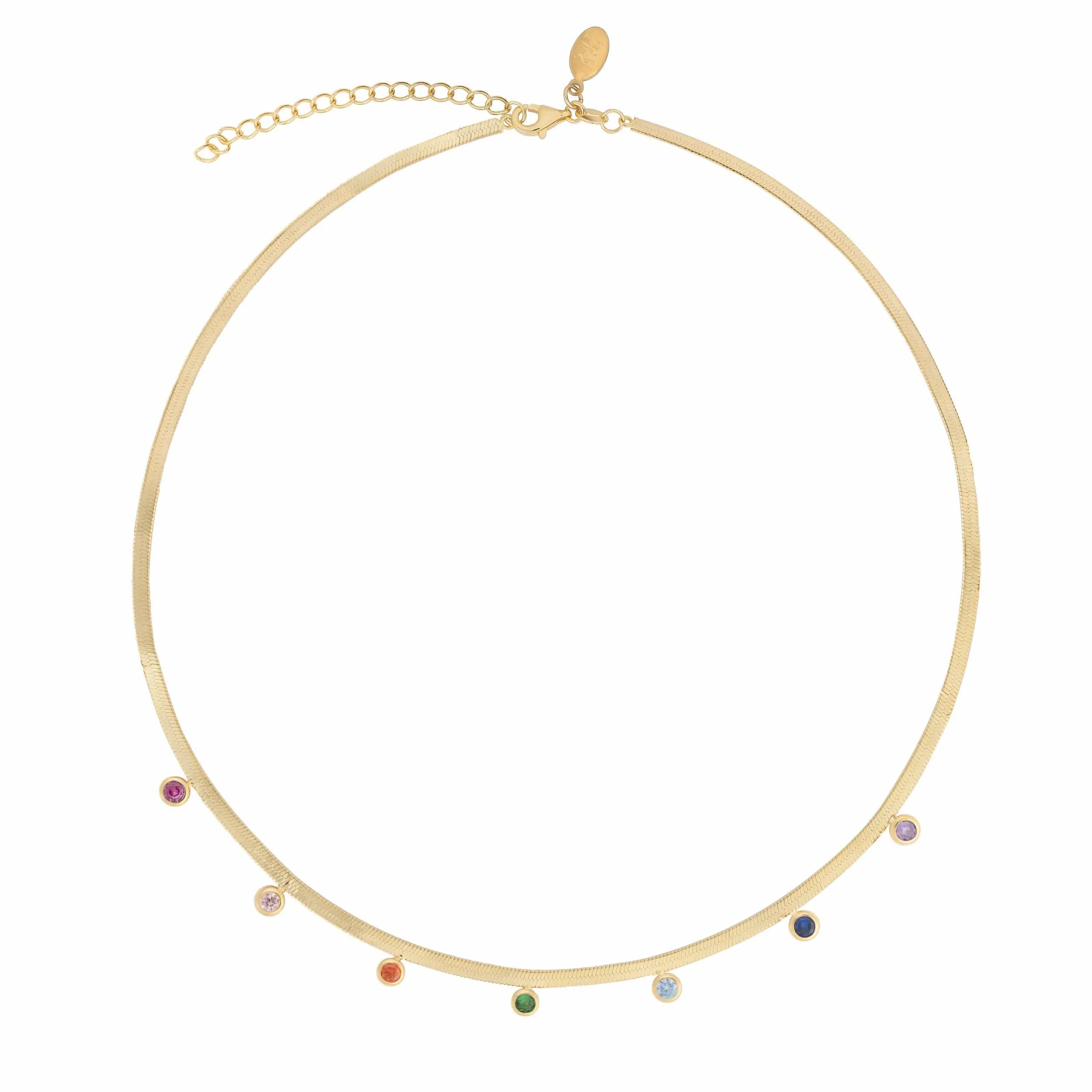 Herringbone | Rainbow Necklace