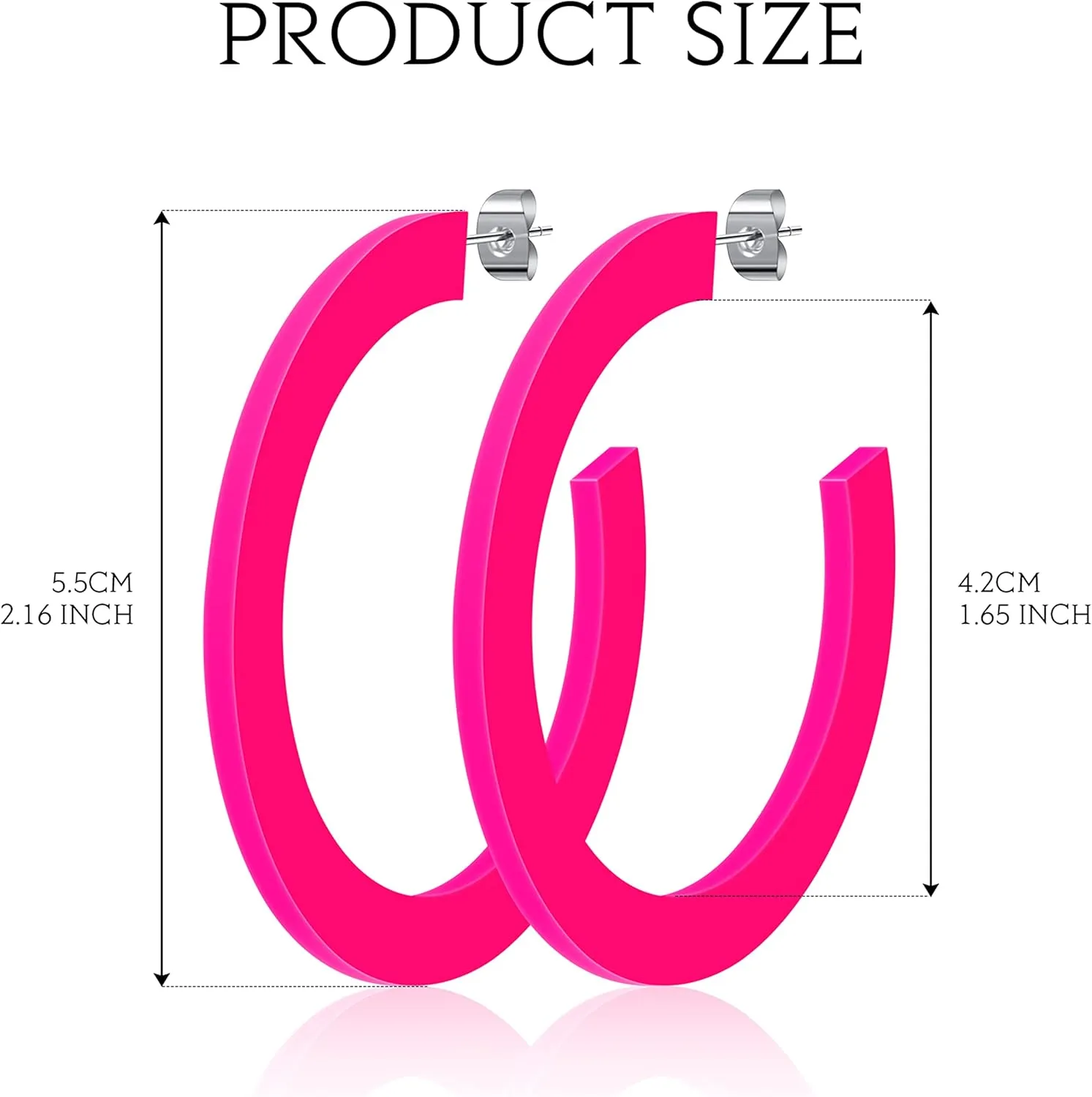 Hicarer 3 Pair 80s 90s Neon Earrings for Women Fluorescent Earring Retro Pendant Acrylic Drop Dangle for Glow Party Outfit