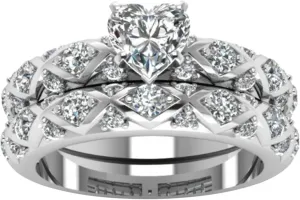 His Hers Couples Rings,Women's 2pc Gold Plated CZ Wedding Engagement Ring for Bridal Promise Ring For Women