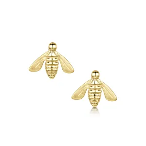 Honeybee Large Stud Earrings in 9ct Yellow Gold