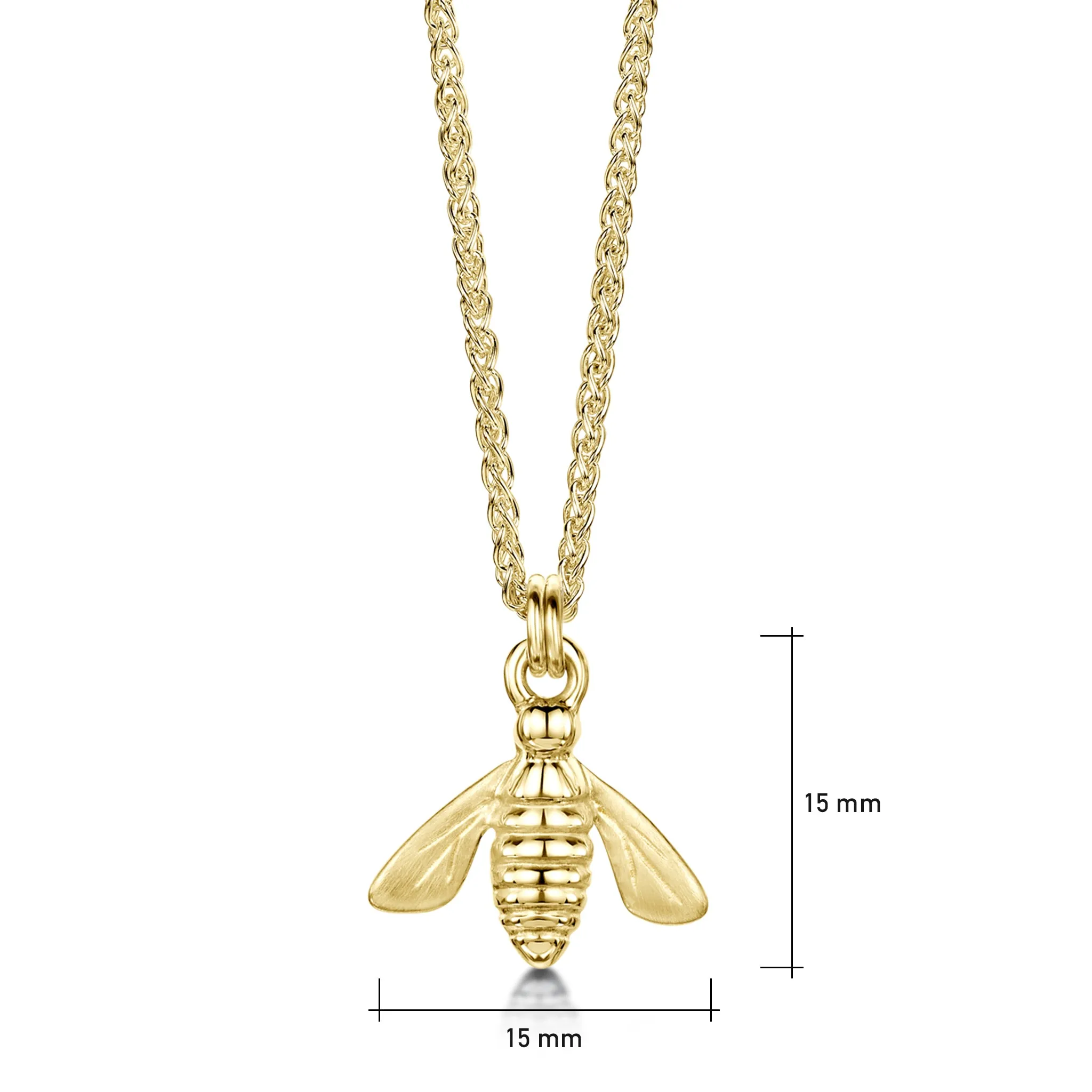 Honeybee Small Pendant in 9ct Yellow Gold