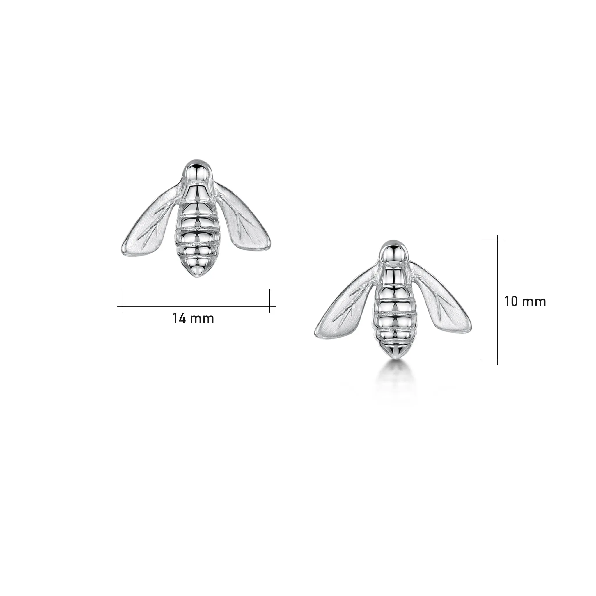 Honeybee Small Stud Earrings in Sterling Silver