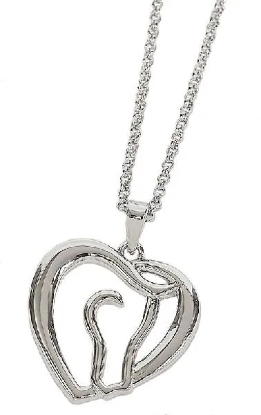 Horse Head in Heart Necklace