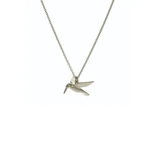 Hummingbird Necklace in Silver