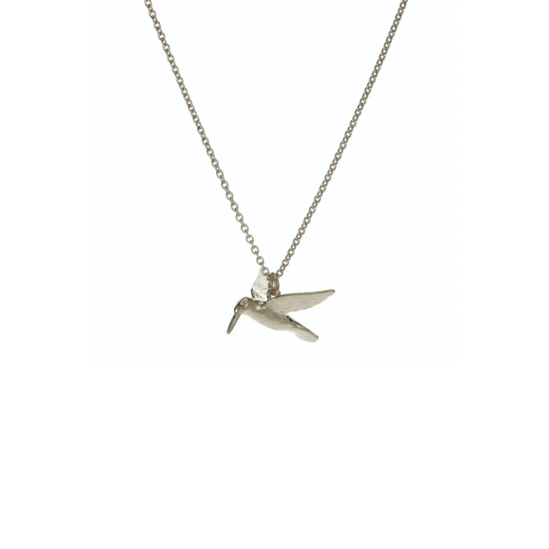 Hummingbird Necklace in Silver