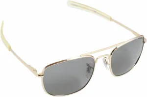 Humvee CampCo Pilot Sunglasses - Polarized Aviator Sunglasses Bayonette, Frame, Military Sunglasses with Gray Lens and Gold Frame, 57mm