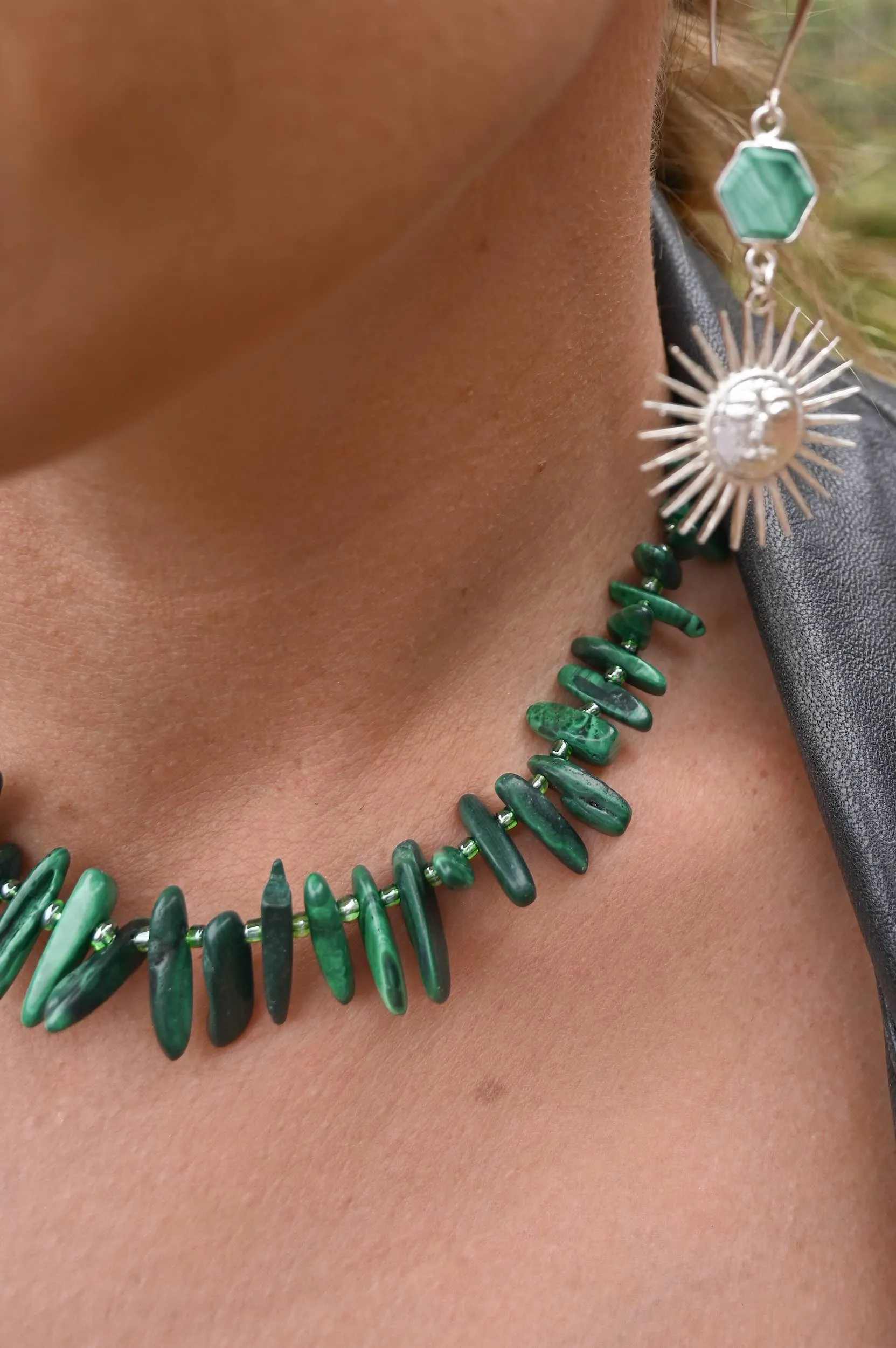 I Am Transforming Malachite Gemstone Necklace