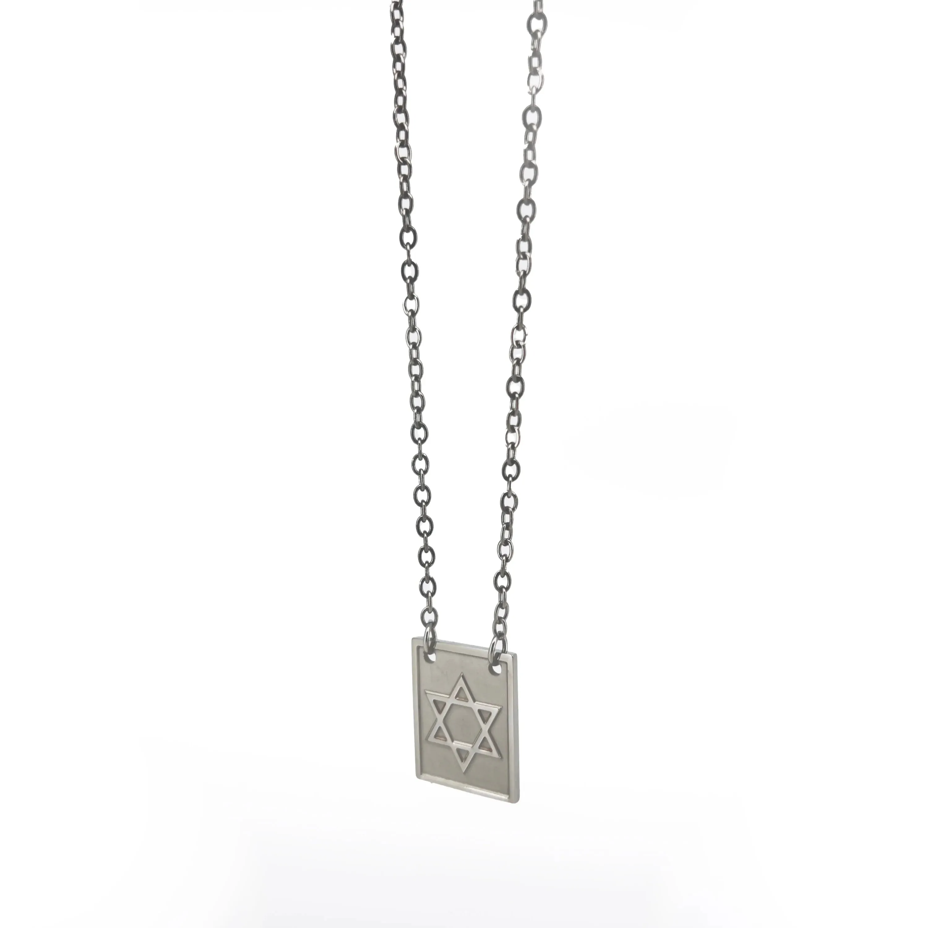 Ignazio Stainless Steel Chain Necklace with Symbolic Pendant