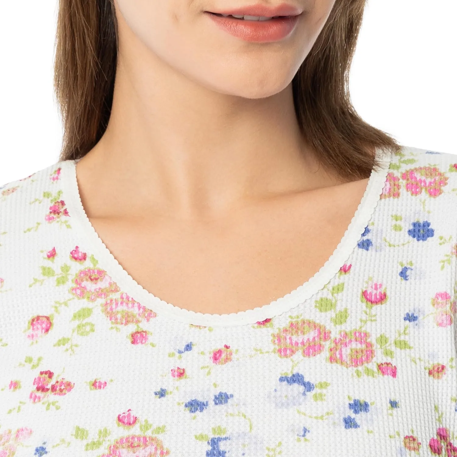 Indera Women's Combed Cotton Raschel Knit Thermal Underwear Top