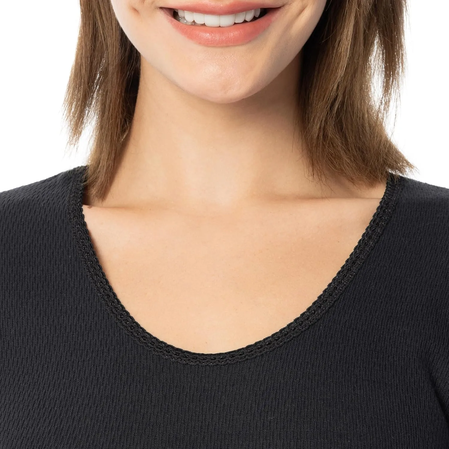 Indera Women's Combed Cotton Raschel Knit Thermal Underwear Top