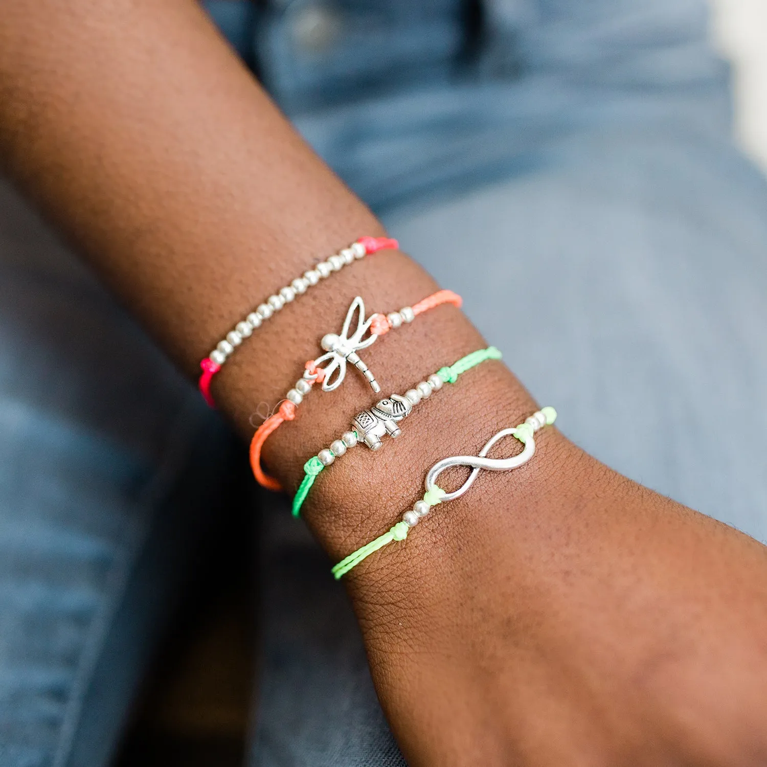 Infinity String Charm Bracelet