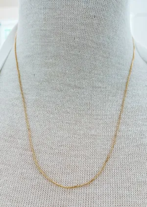 Initial Bar Necklace Chain - Gold