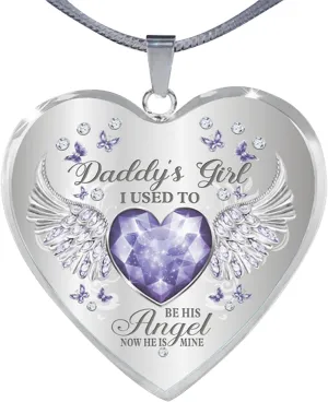 Initial Carne-lian Crystal Choker Necklace Necklace Daughter Wing For Dad Daughter Heart Necklace Drop Angelss