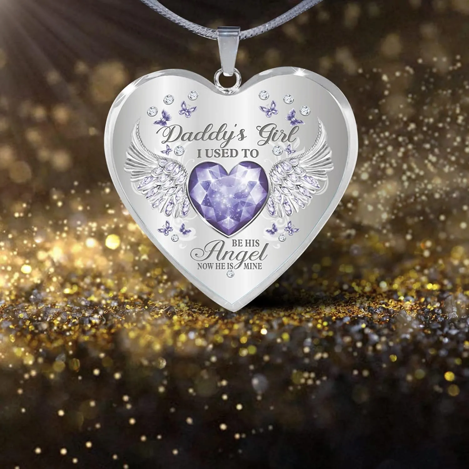 Initial Carne-lian Crystal Choker Necklace Necklace Daughter Wing For Dad Daughter Heart Necklace Drop Angelss