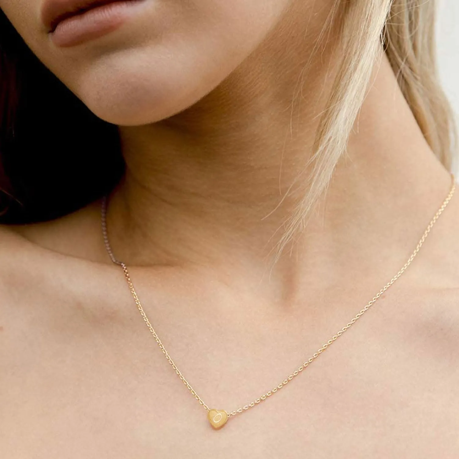 Initial Necklace for Women Letter Necklace for Girls Dainty Gold Silver Heart Pendant Necklace Little Girls Jewelry Gifts for Teens Mothers Day Gifts for Women