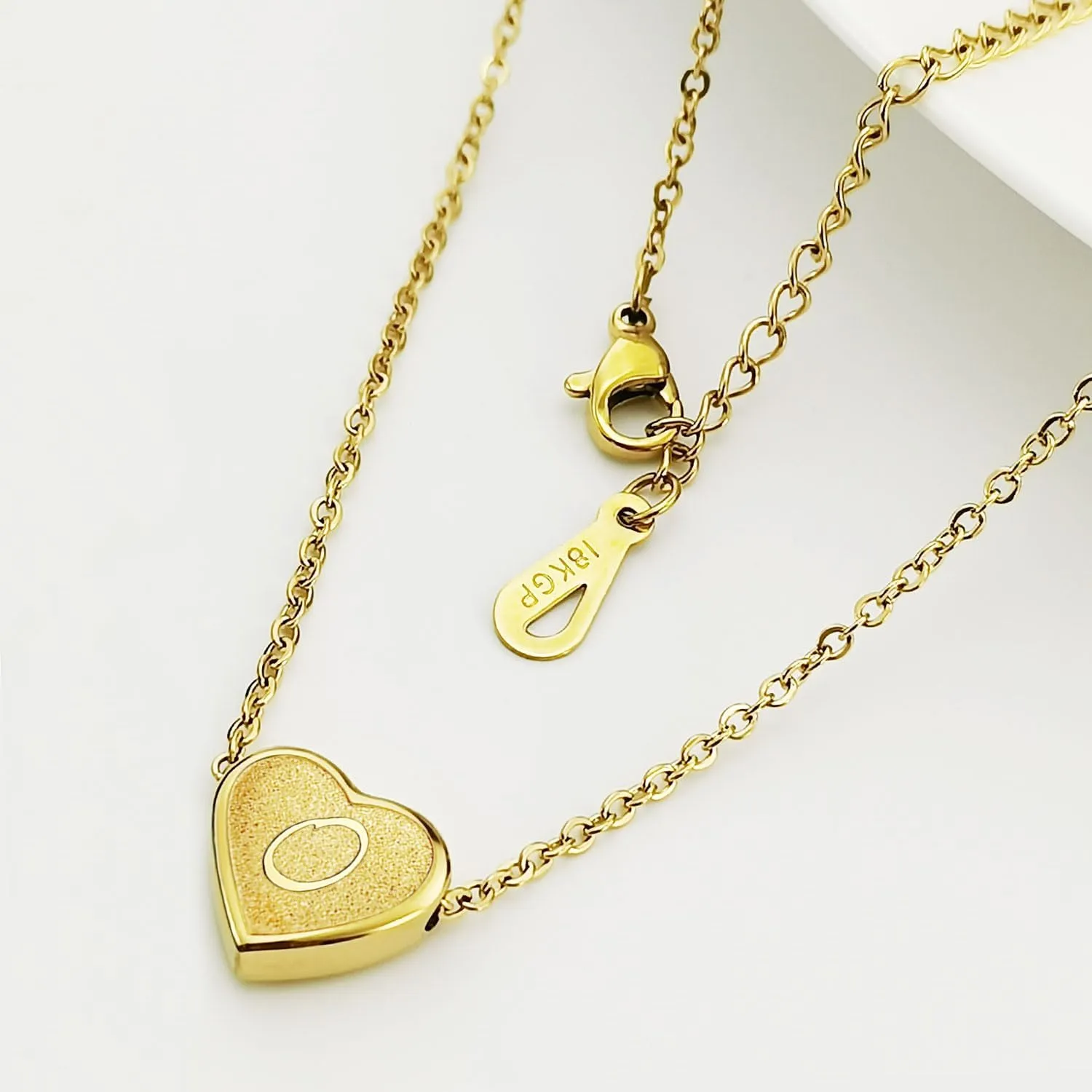 Initial Necklace for Women Letter Necklace for Girls Dainty Gold Silver Heart Pendant Necklace Little Girls Jewelry Gifts for Teens Mothers Day Gifts for Women