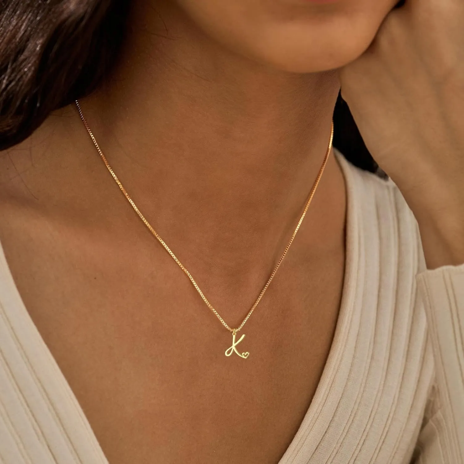 Initial Necklaces for Women Trendy, Dainty Sterling Silver Letter Necklace Cute Pendant Choker Name Necklace Personalized Costume Monogram Silver Jewelry Necklace for Women Valentines Gifts