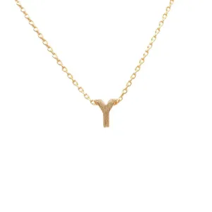 INITIAL Y GOLD NECKLACE