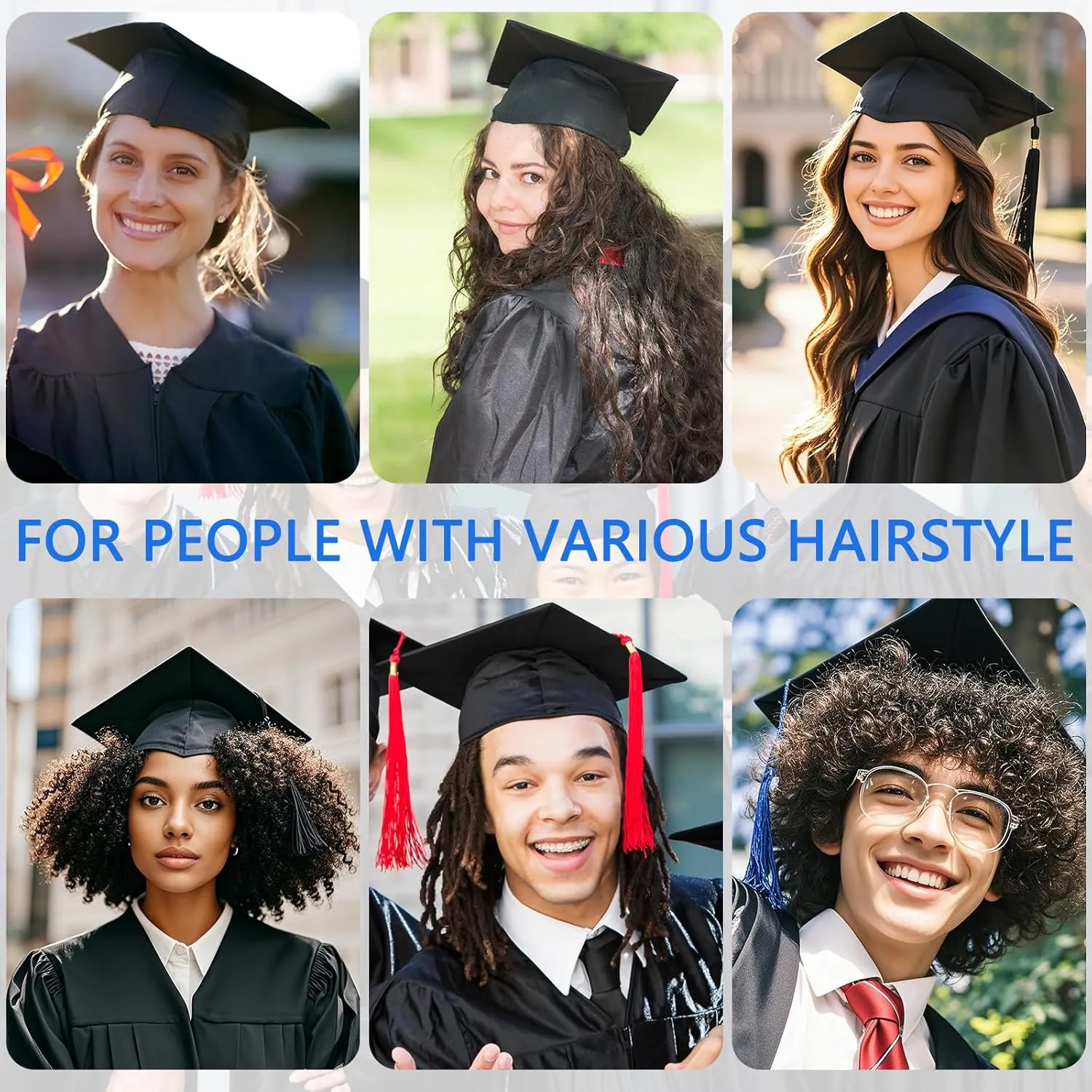 Invisible Graduation Cap Headband for Adults Anti-fall Graduation Cap Headband Comfortable Geometric Inner Stickers No-Slip Hairband Grip Secures Grad Cap Insert Hairband for Women Men Students 1Pcs