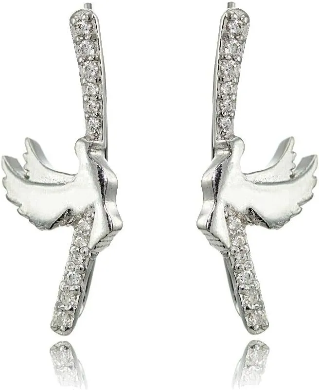 Jewelry Necklaces, Bracelets, Chains and more - Sterling Silver Cubic Zirconia Dov Climber Crawler Earrings - XFBX8091