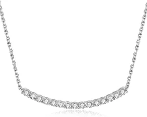 JewelryPalace Round Cut Cubic Zirconia Bar Collar Pendant Necklace for Women, 14K White Yellow Rose Gold Plated 925 Sterling Silver Necklaces for Her, Simulated Diamond 18 Inches Chain