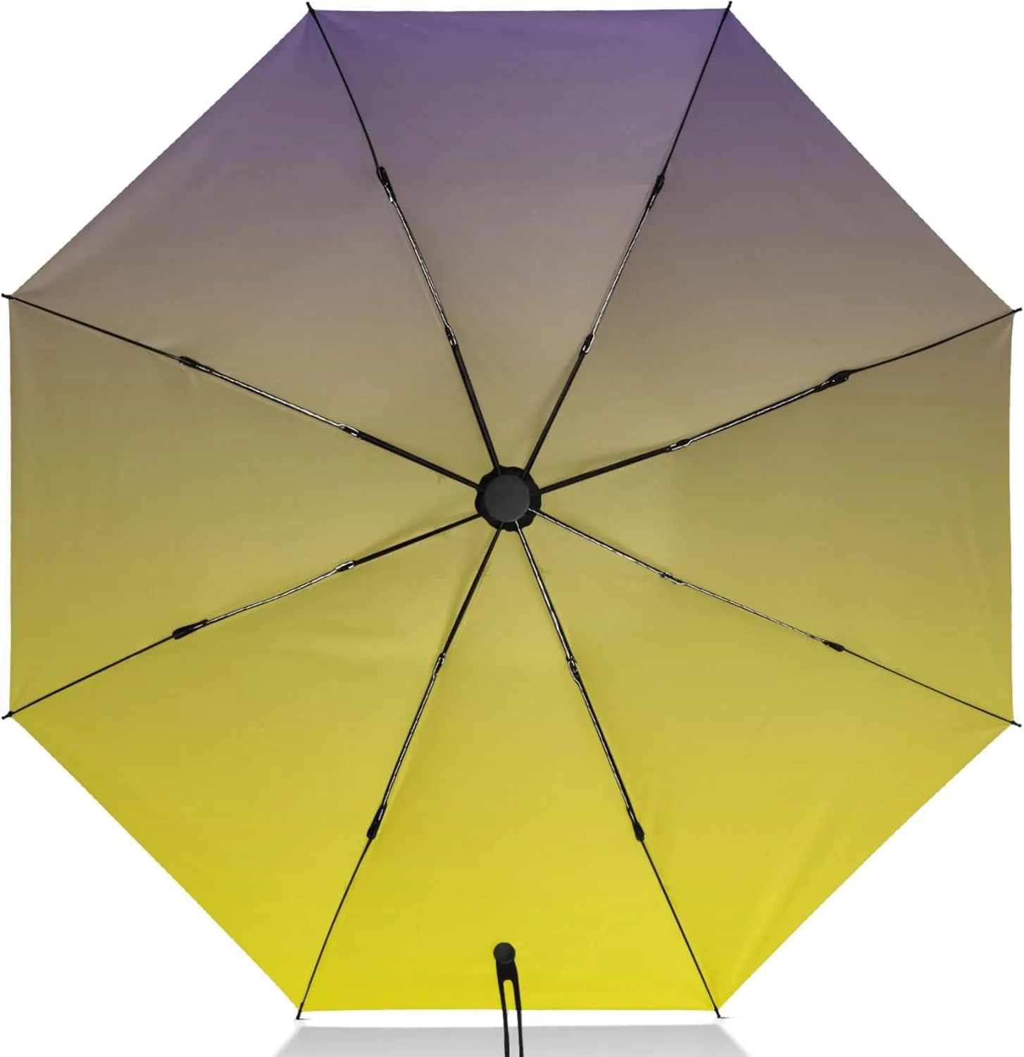 Joisal Teal Blue Light Sky Gradient Travel Foldable Umbrella Compact Black Sun Blocking Umbrella Upf 50 Automatic Rain Umbrellas for Rain & Sun