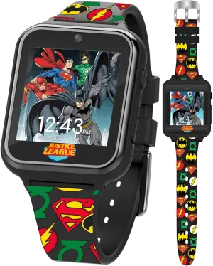 Justice League Kids Interactive Smart Watch with Touchscreen, Camera, Games, Pedometer, Alarm  Fun Learning Digital Watch for Boys & Girls  Superhero-Themed Silicone Strap  Fits Wrists 5.5-8